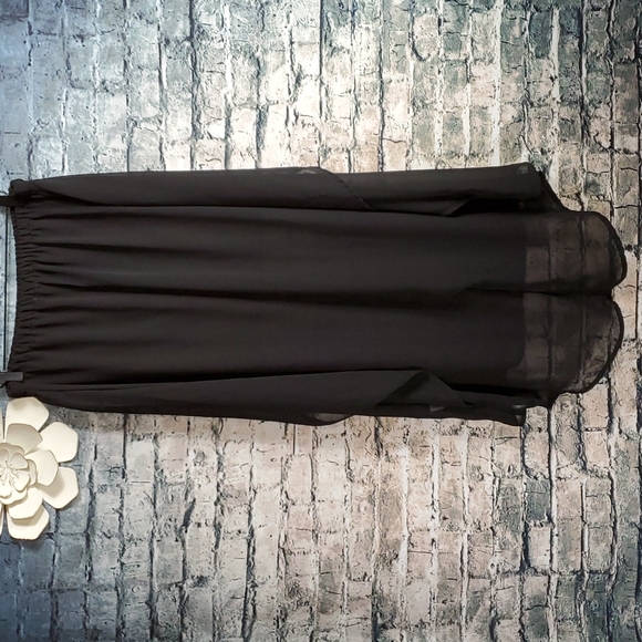 Monteau | Ethereal Boho Goth Lolita Black Sheer High Low Skirt - Picture 6 of 8